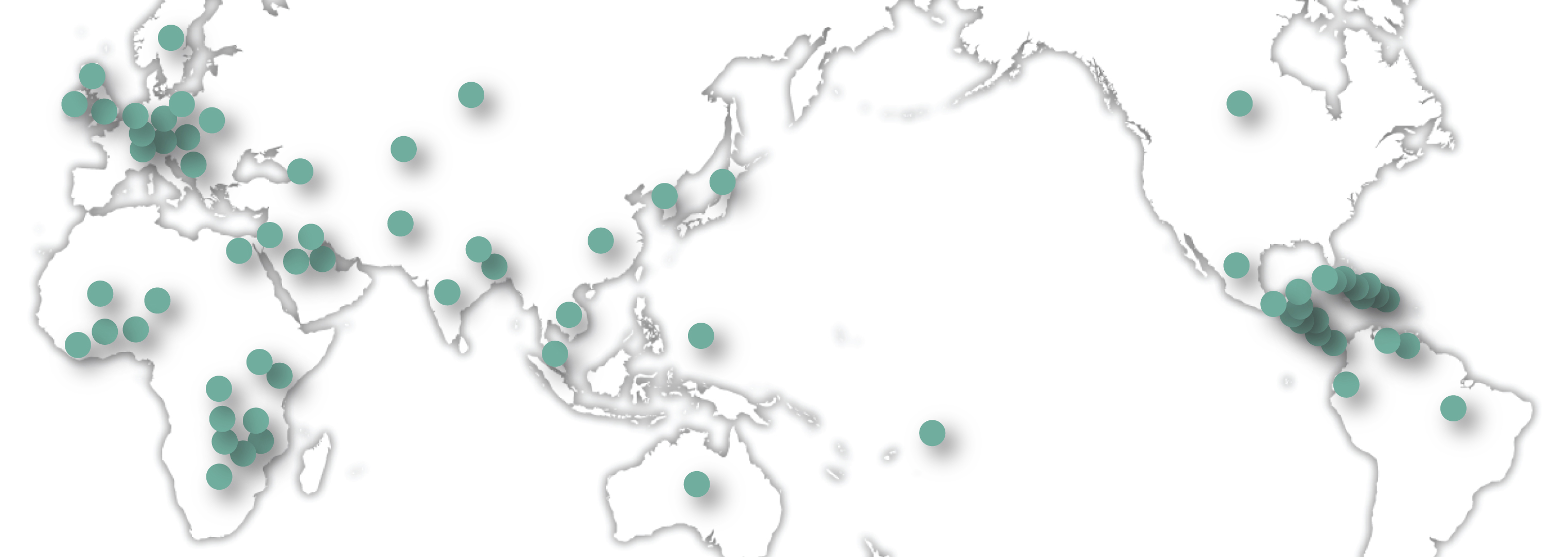 World map of alumni locations