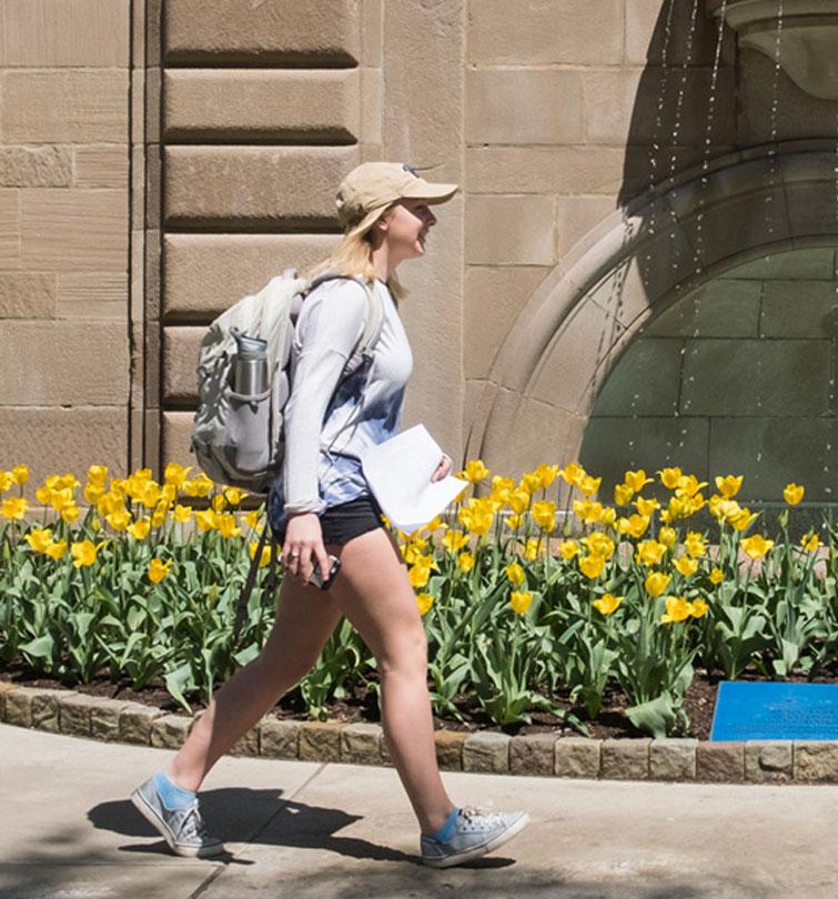 Student walking