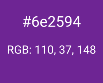 #6e2594, RGB: 110, 37, 148