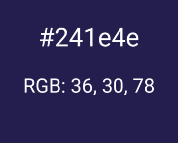 #241e4e, RGB: 36, 30, 78