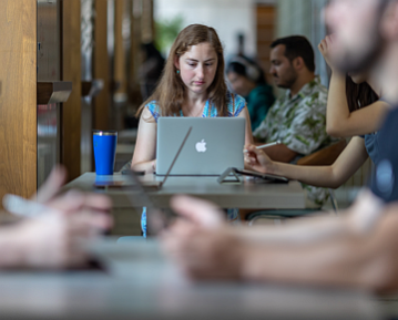 Students studying