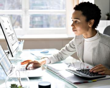 Person typing on computer