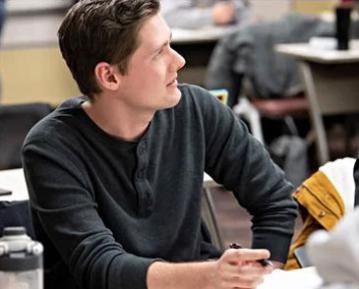 Student in classroom