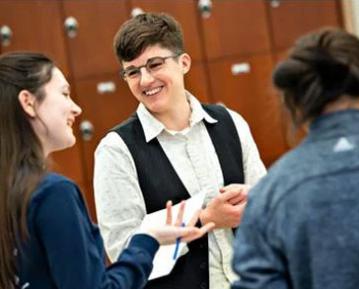 Student smiling