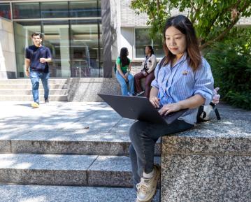 outside Pitt Public Health