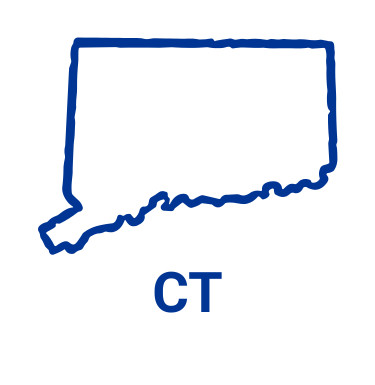 CT - Connecticut outline