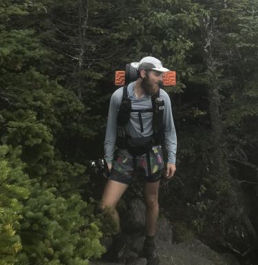 Student Evan Trump on the Appalachian Trail