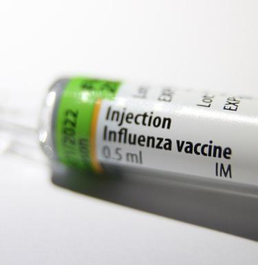 vial of influenza vaccine