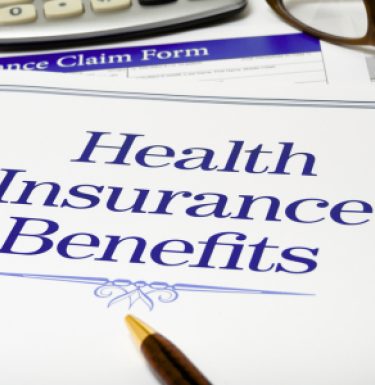 health insurance benefits forms calculator, glasses, pen