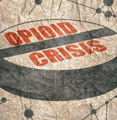 graphic that reads opioid crisis