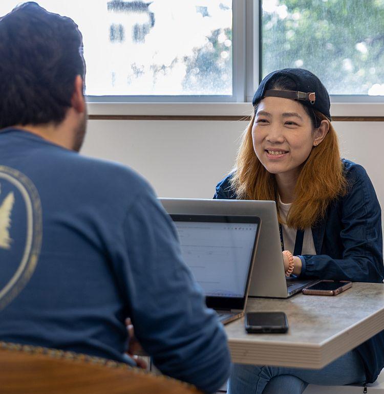 students in the commons